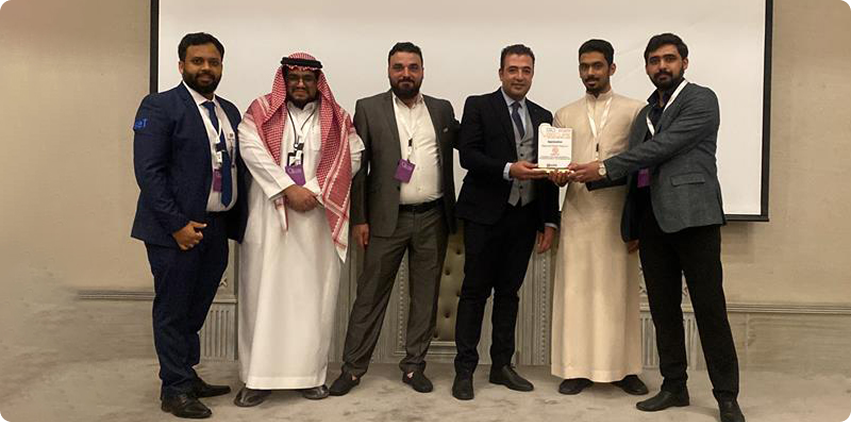 Cyber RT Privacy team accepting an industry award